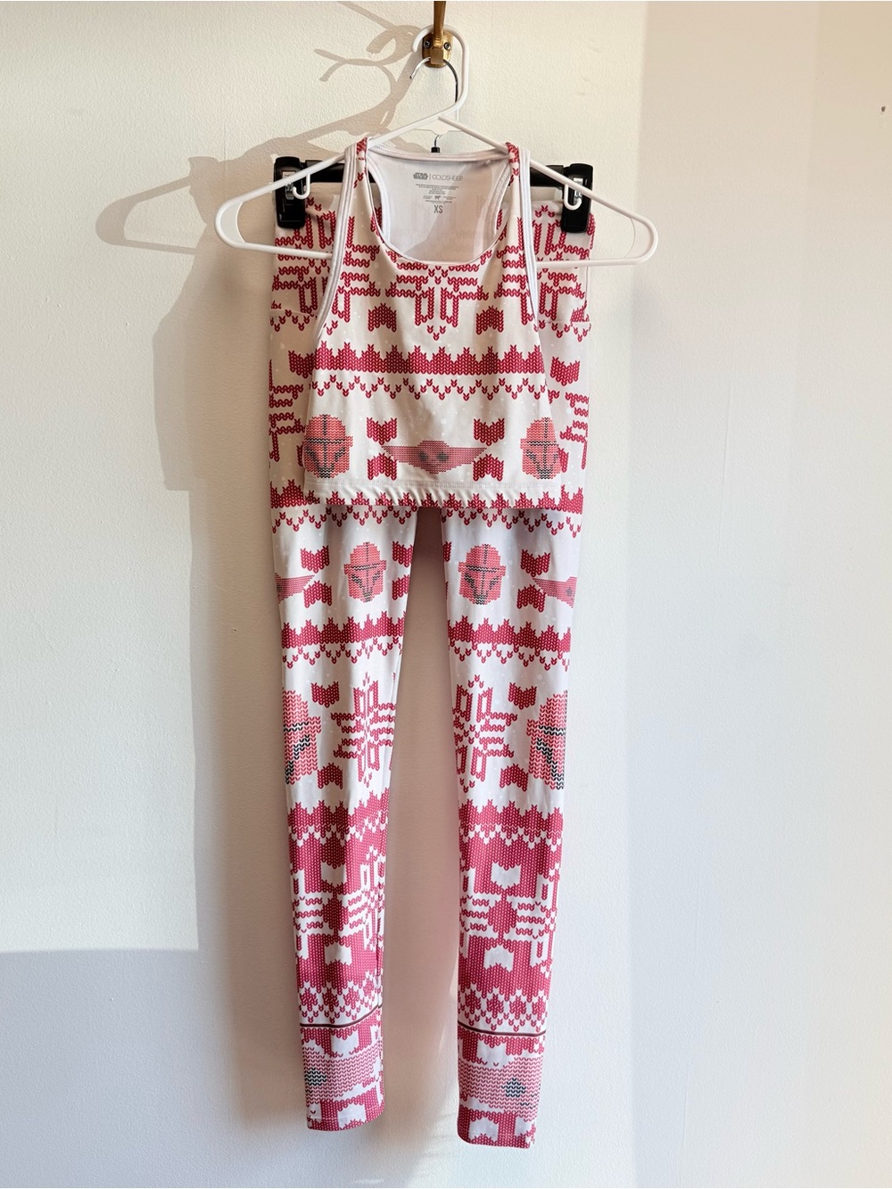 Star Wars x Goldsheep Rare Red White Fair Isle Athletic Set Top Leggings XS